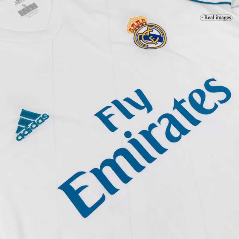 Retro 2017/18 Real Madrid Home Long Sleeve Soccer Jersey