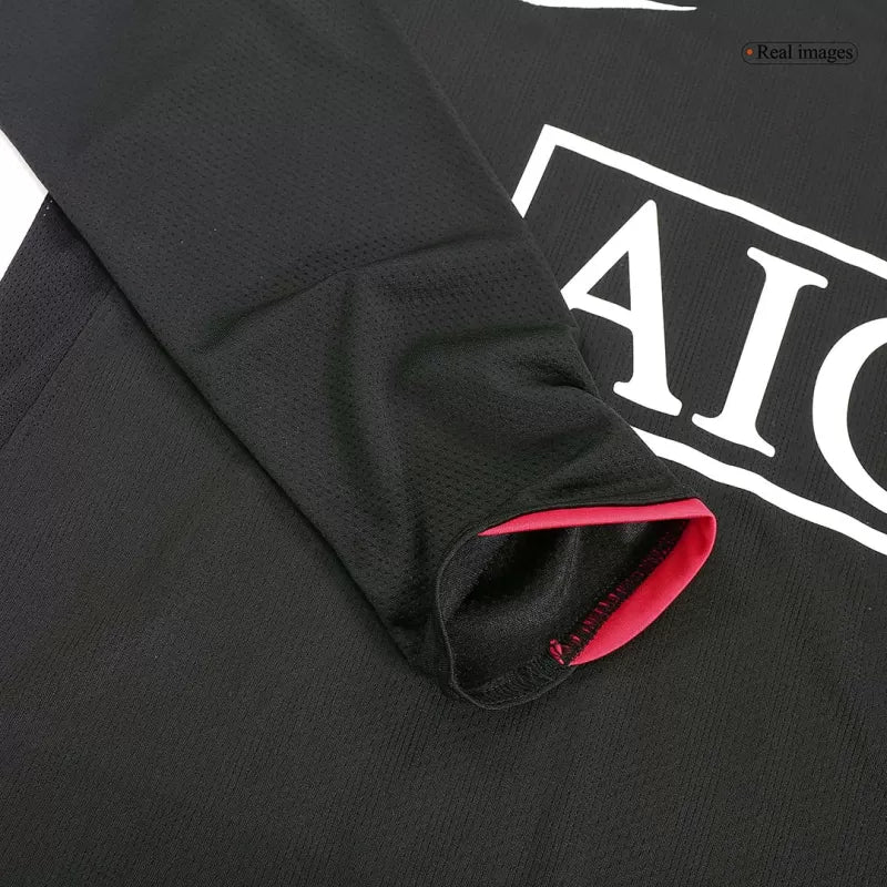 Retro 2007/08 Manchester United Away Long Sleeve Soccer Jersey