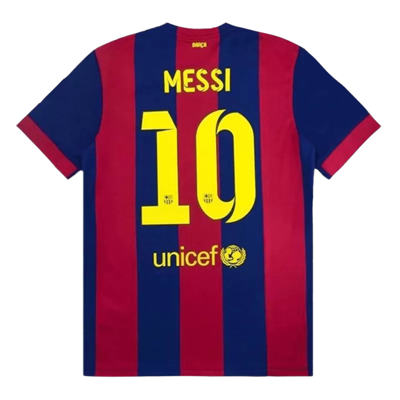 Retro MESSI #10 2014/15 Barcelona Home Soccer Jersey
