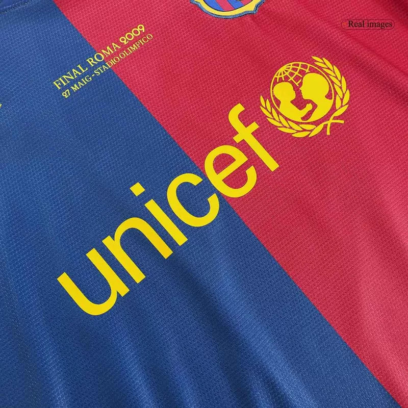 Retro 2008/09 Barcelona Home Soccer Jersey - UCL Final