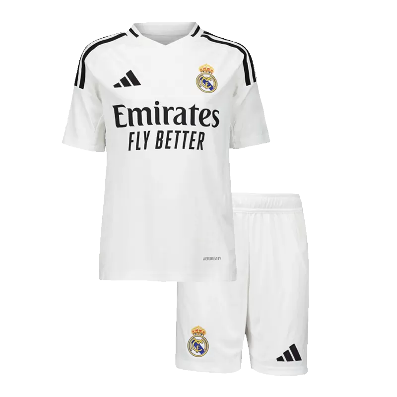 Kid's MBAPPÉ #9 Real Madrid Home Soccer Jersey Kit(Jersey+Shorts)