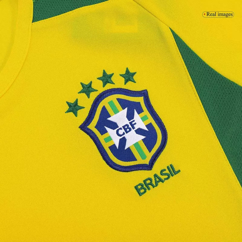 Retro 2002/03 Brazil Home Soccer Jersey
