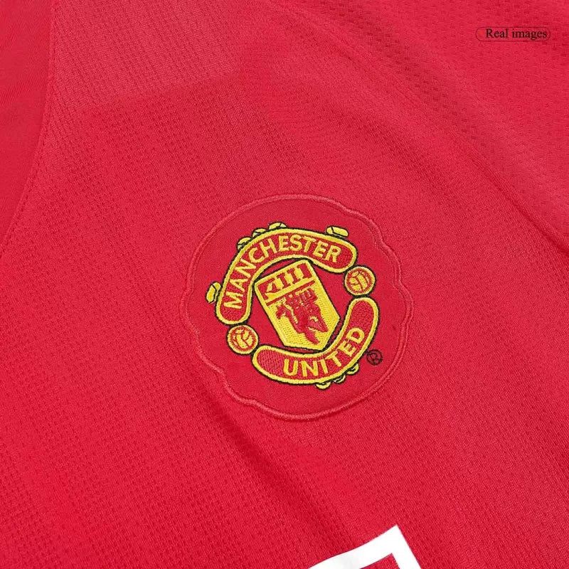 Retro RONALDO #7 2007/08 Manchester United Home Long Sleeve Soccer Jersey