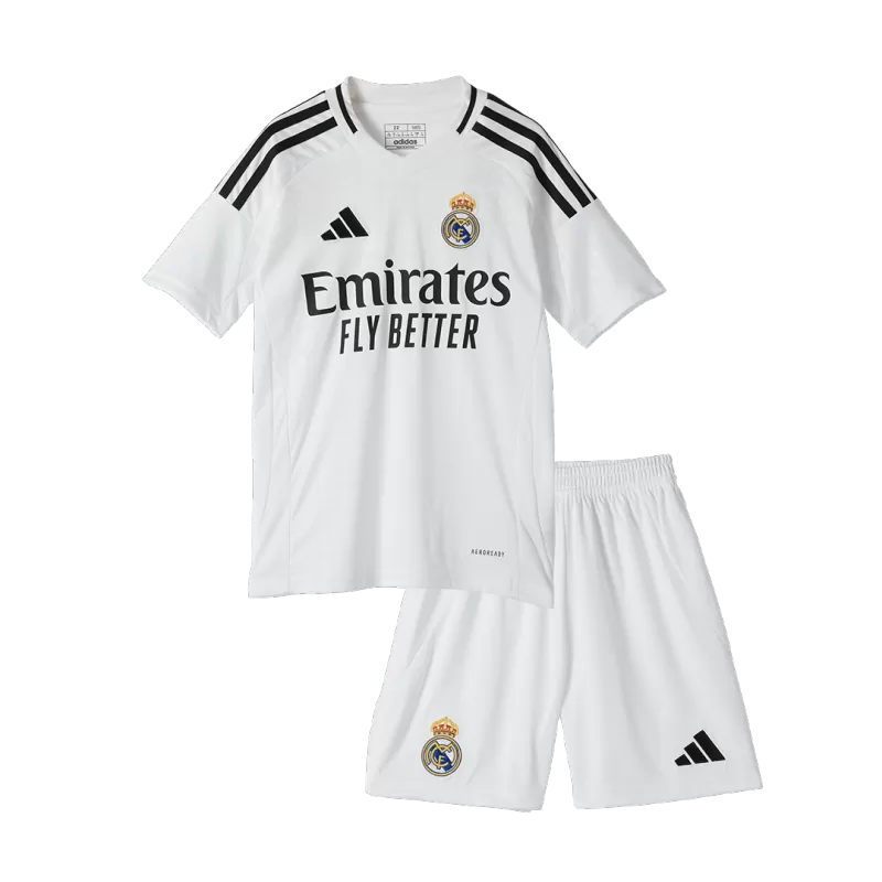 Kid's MBAPPÉ #9 Real Madrid Home Soccer Jersey Kit(Jersey+Shorts)