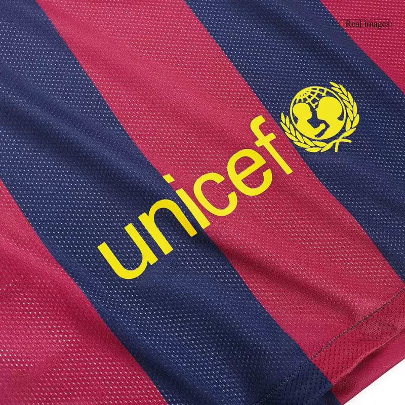 Retro MESSI #10 2014/15 Barcelona Home Soccer Jersey