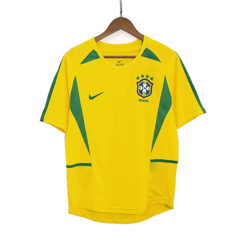 Retro 2002/03 Brazil Home Soccer Jersey