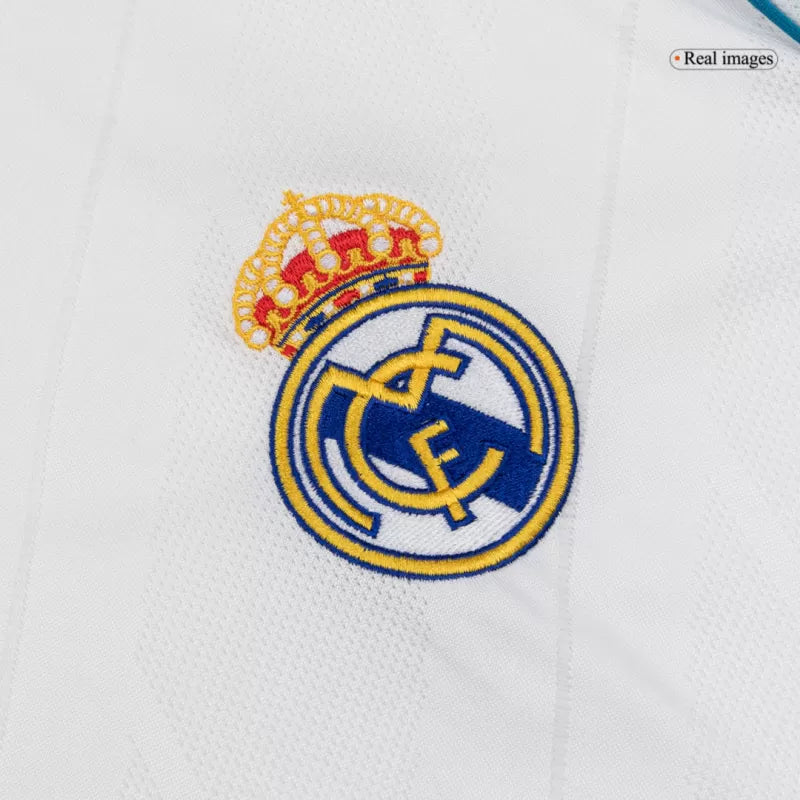 Retro 2017/18 Real Madrid Home Long Sleeve Soccer Jersey
