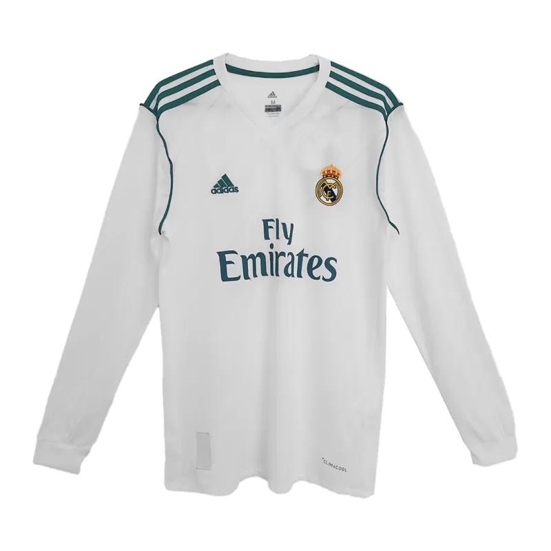Retro RONALDO #7 2017/18 Real Madrid Home Long Sleeve Soccer Jersey