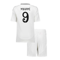Kid's MBAPPÉ #9 Real Madrid Home Soccer Jersey Kit(Jersey+Shorts)