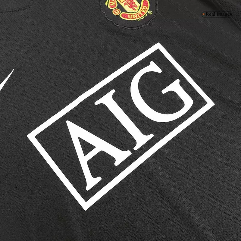Retro 2007/08 Manchester United Away Long Sleeve Soccer Jersey