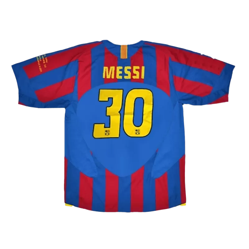 Retro MESSI #30 2005/06 Barcelona Home Soccer Jersey - UCL